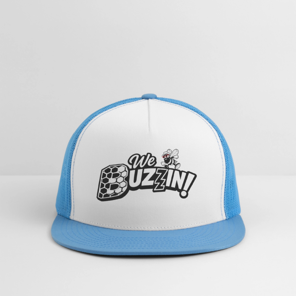 We Buzzin Trucker Hat - white/blue