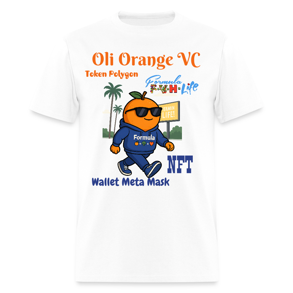 Formula Oli Orange 🍊 NFT Men's T-Shirt - white
