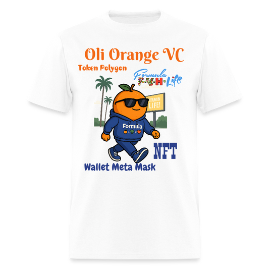 Formula Oli Orange 🍊 NFT Men's T-Shirt - white