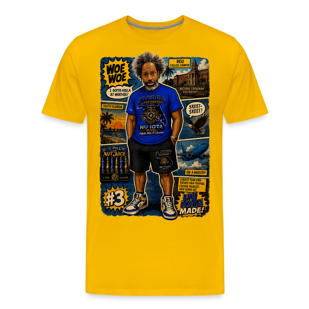 Comic Woe Woe Men's Premium T-Shirt - sun yellow