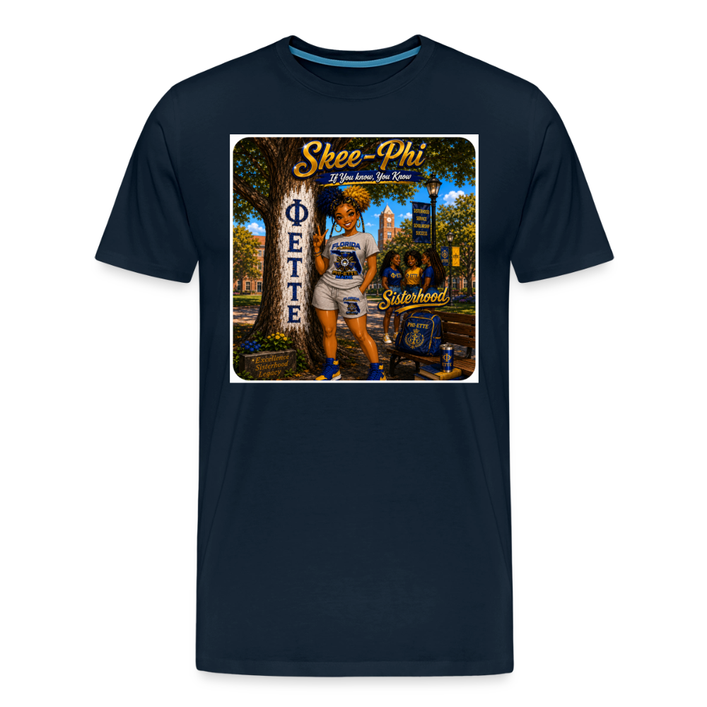 Ski Phi  Premium T-Shirt - deep navy