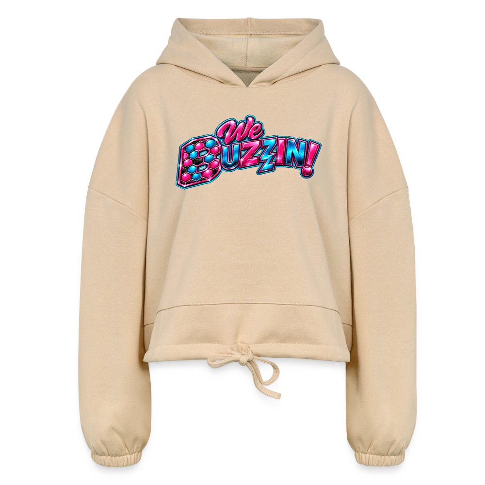 We Buzzin Women’s Cropped Hoodie - nude