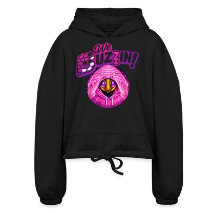 We Buzzin Women’s Cropped Hoodie - black