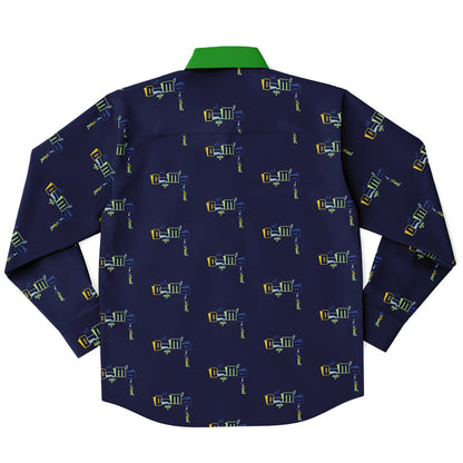 Dnt Juge My Different Long Sleeve Button Down Shirt - AOP