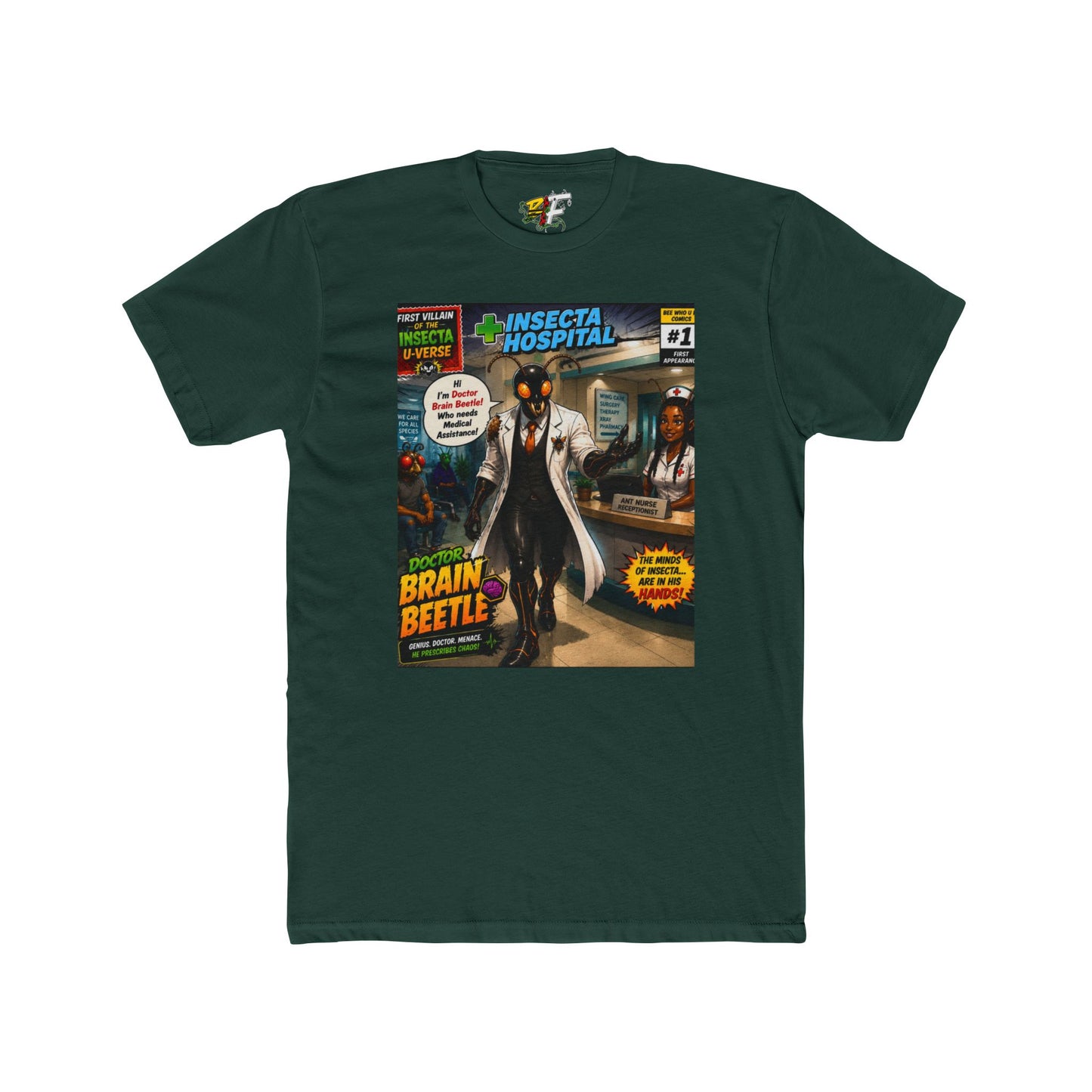 We Buzzin T-Shirt — Retro Comic 'Brain Beetle' Insecta Hospital Graphic Tee