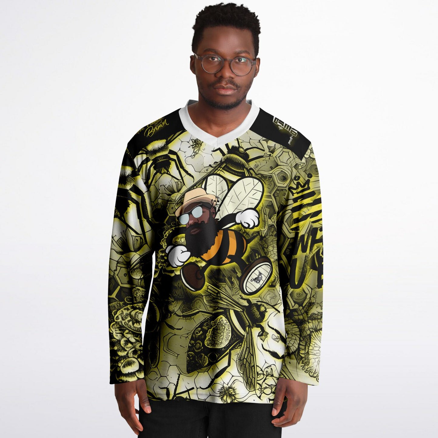 Bee Who U Be Ice Hockey Jersey - AOP