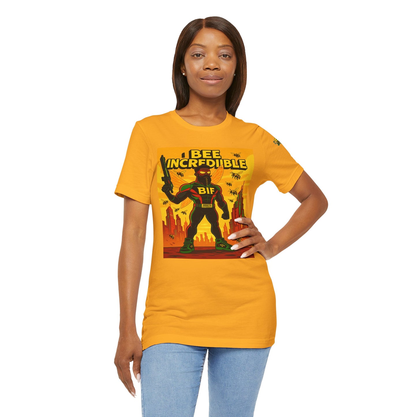 I Bee Incredible Graphic Tee, Unisex Jersey Tee, Comic Style T-Shirt, Buzzing Fun Fashion