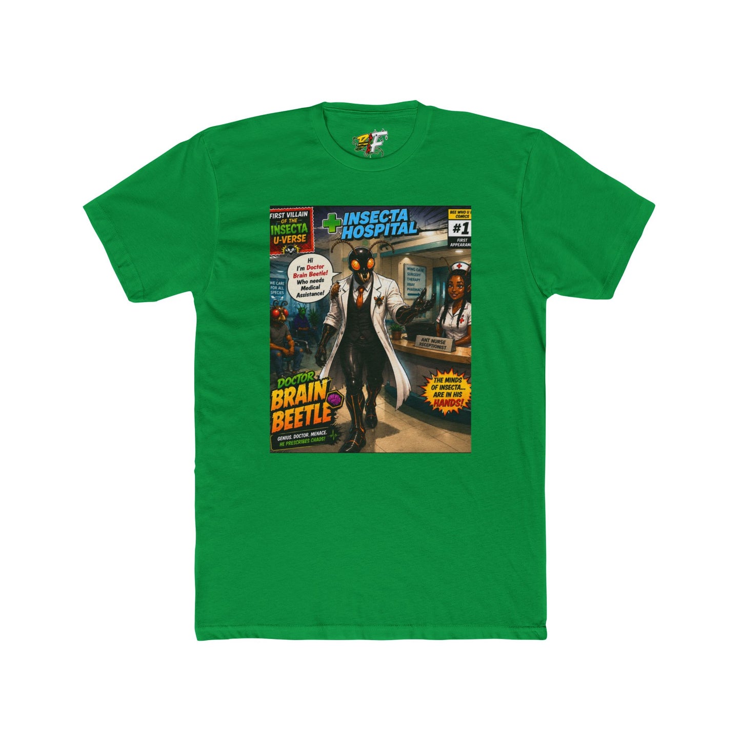 We Buzzin T-Shirt — Retro Comic 'Brain Beetle' Insecta Hospital Graphic Tee