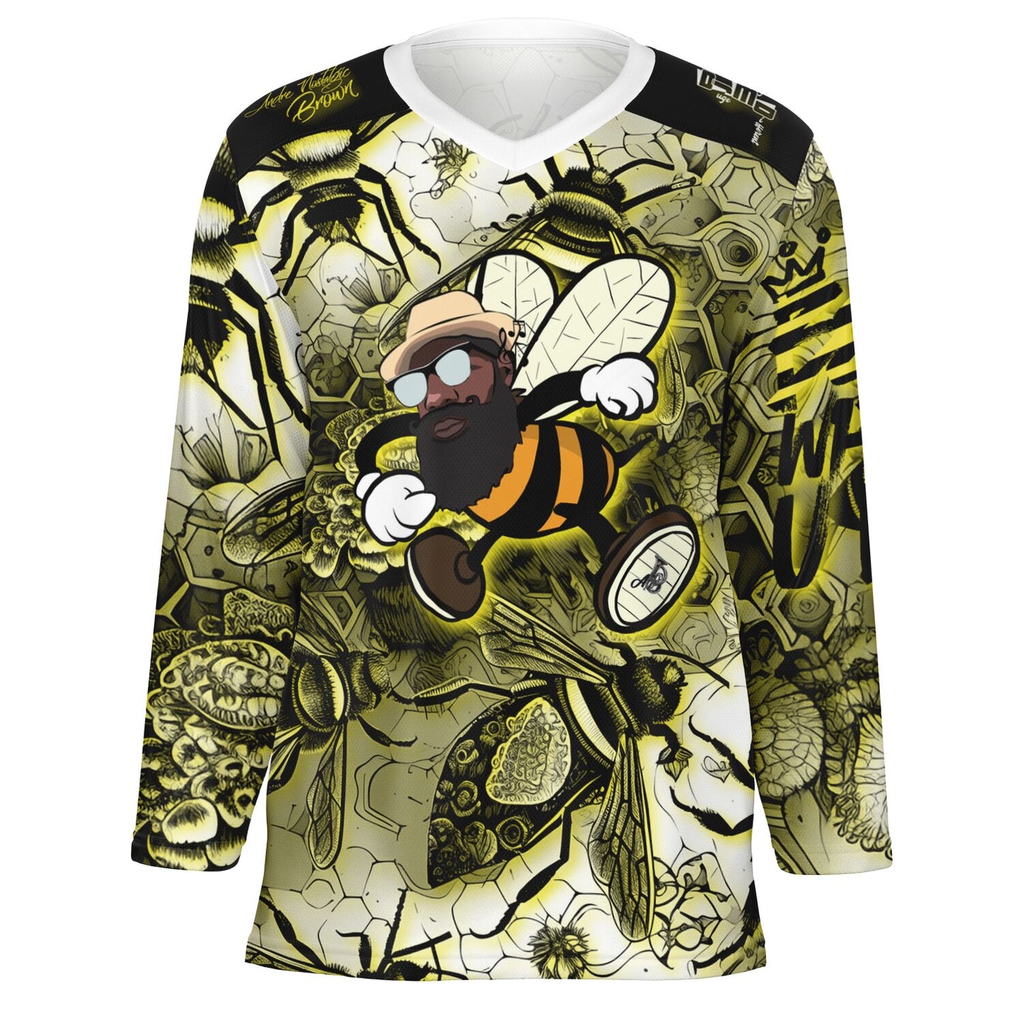 Bee Who U Be Ice Hockey Jersey - AOP