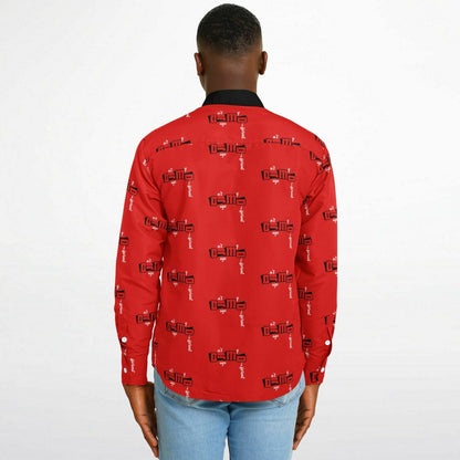 Dnt Juge My Different Long Sleeve Button Down Shirt - AOP