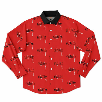 Dnt Juge My Different Long Sleeve Button Down Shirt - AOP