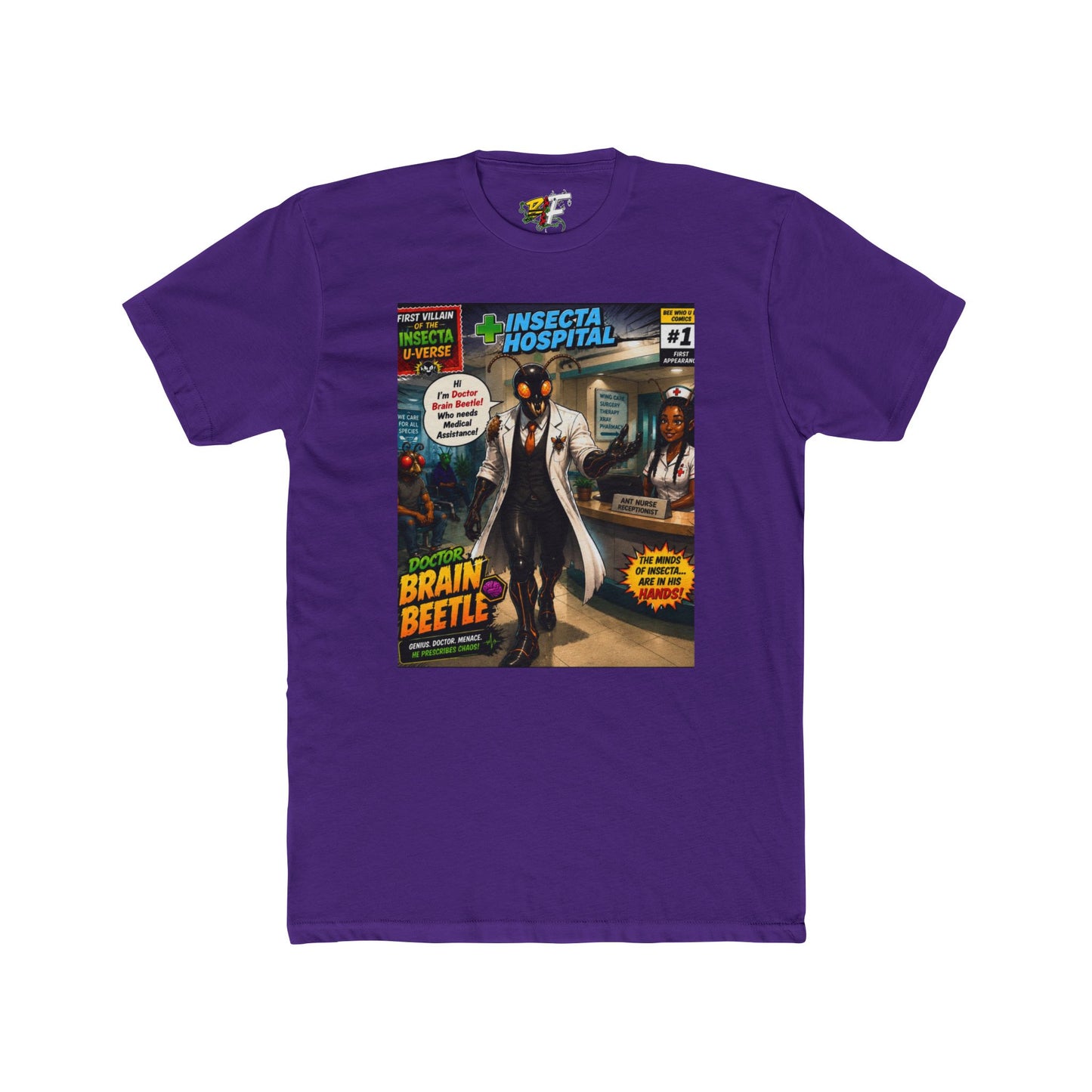 We Buzzin T-Shirt — Retro Comic 'Brain Beetle' Insecta Hospital Graphic Tee