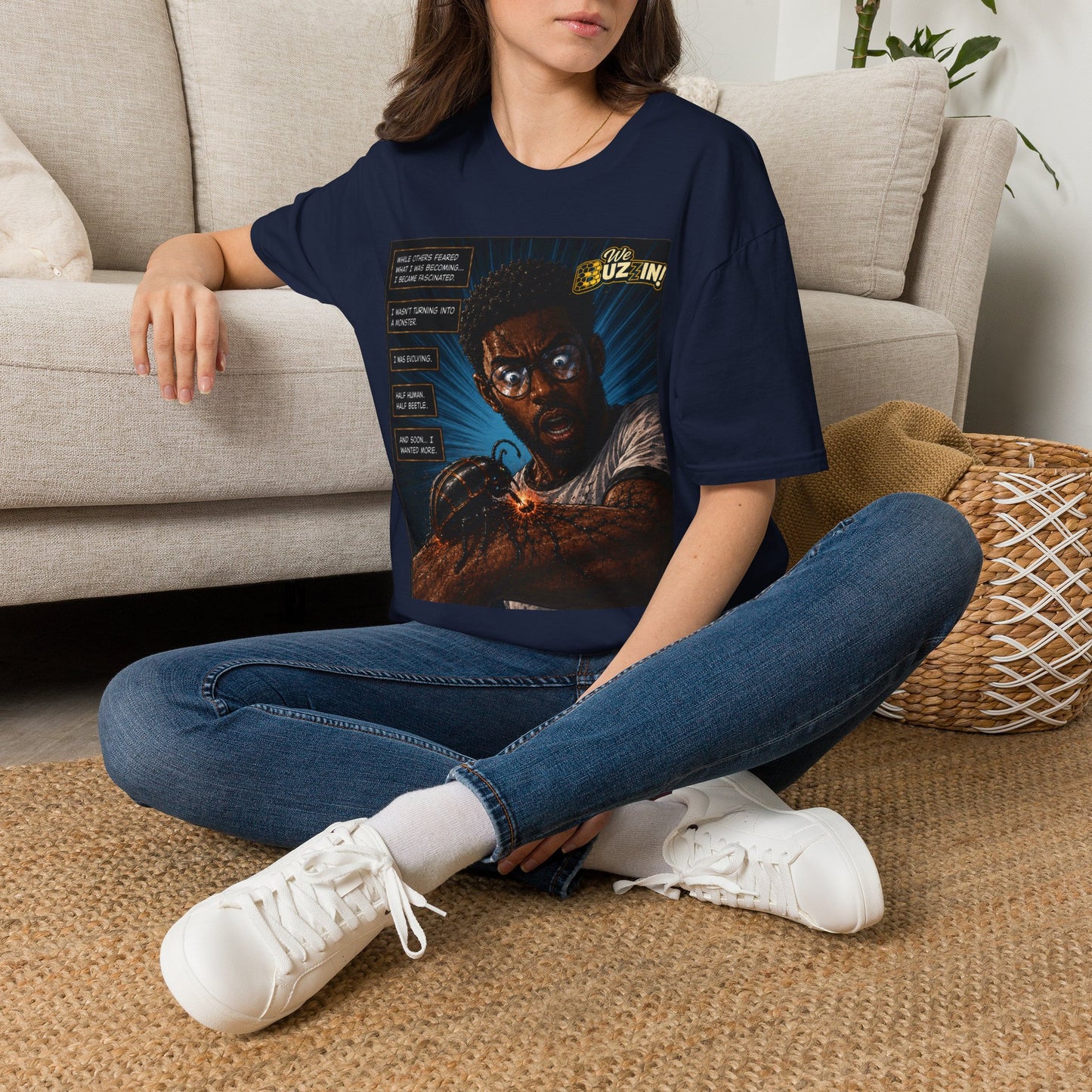 I Bee Incredible Orgins T-Shirt — “We Buzz In” Retro Comic Portrait Tee
