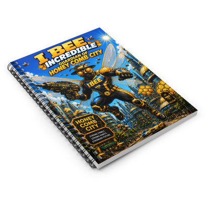 I BEE Incredible Notebook — Guardian of Honey Comb City Spiral Notebook