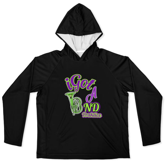 iGot Band Practice Men's Long Sleeve Hooded Performance Shirt - AOP