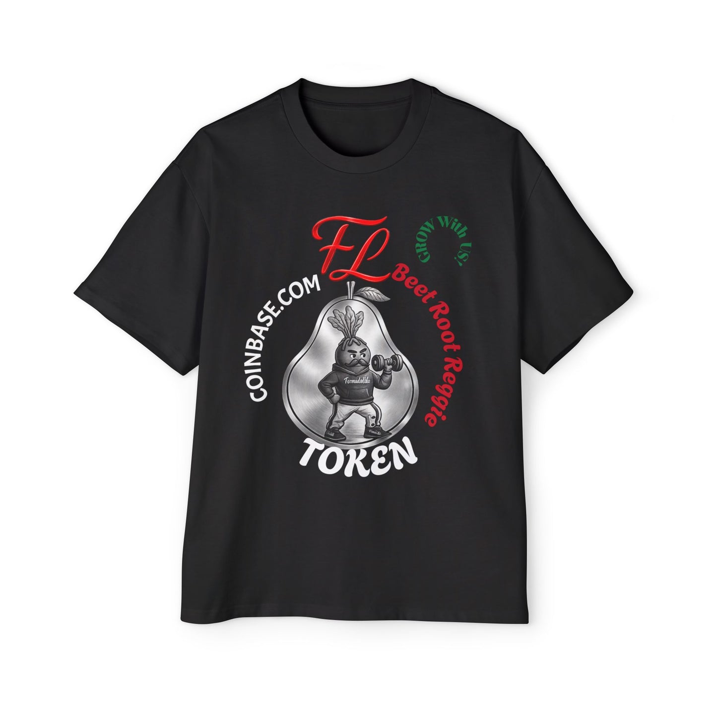 Beet Root Reggie Token Tee — Crypto Coin Mascot Graphic Shirt