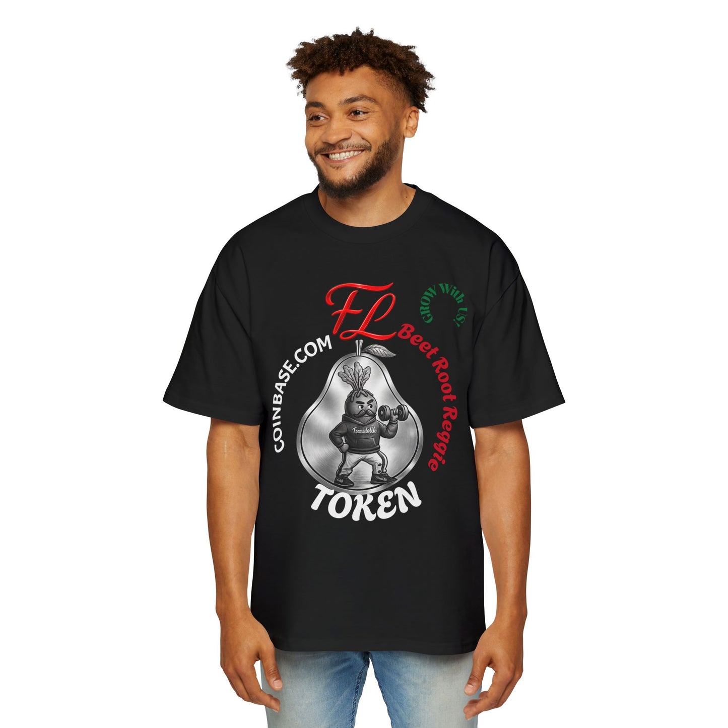 Beet Root Reggie Token Tee — Crypto Coin Mascot Graphic Shirt