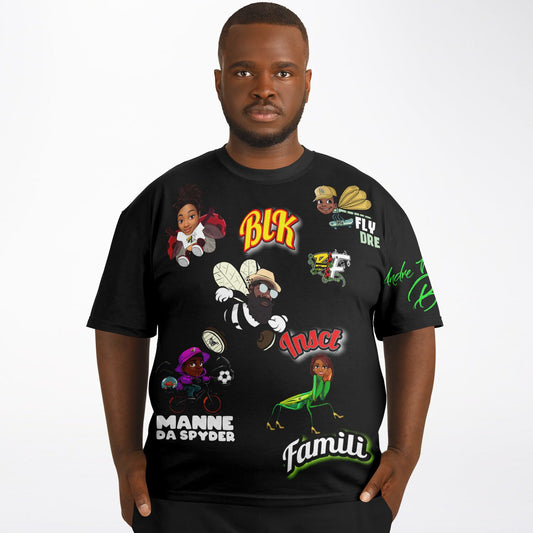 Blk Insct Famili Plus-size T-Shirt - AOP