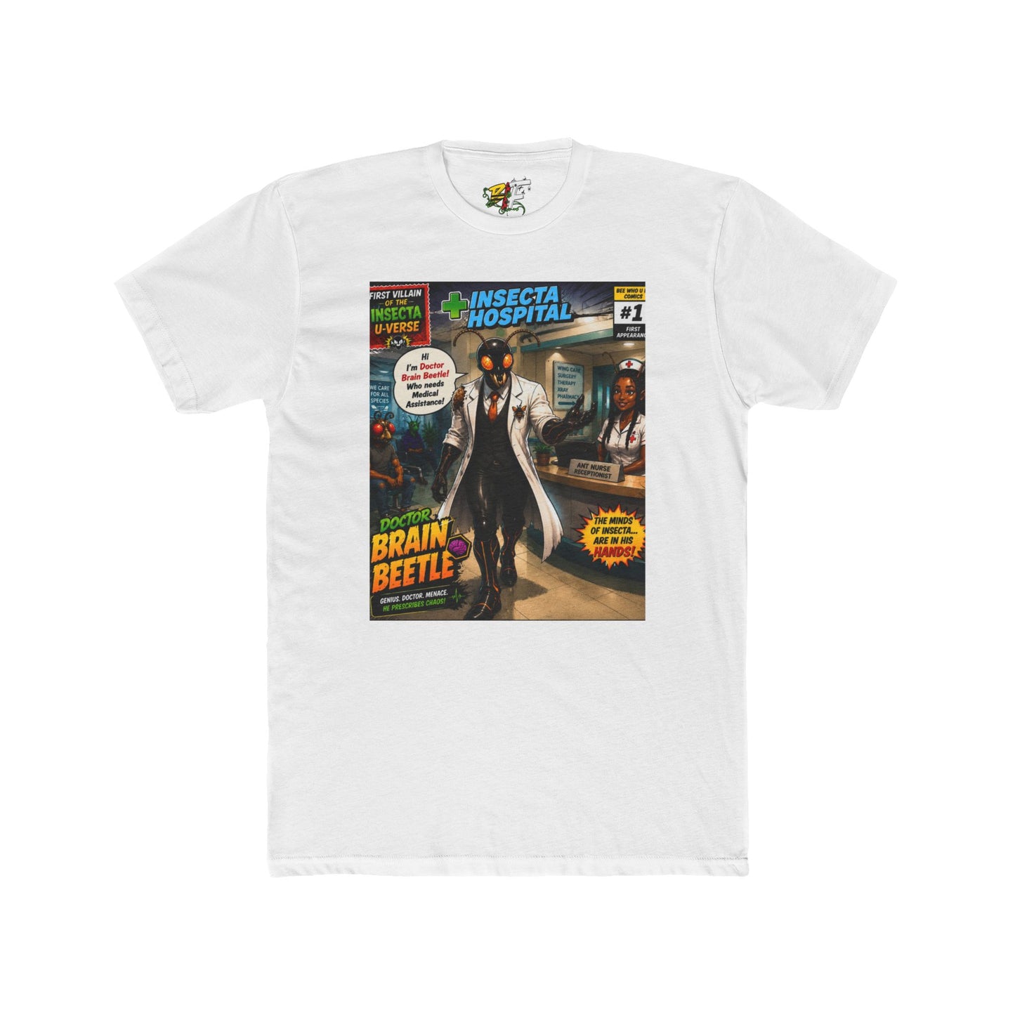 We Buzzin T-Shirt — Retro Comic 'Brain Beetle' Insecta Hospital Graphic Tee