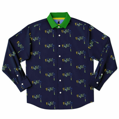 Dnt Juge My Different Long Sleeve Button Down Shirt - AOP