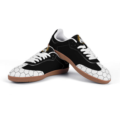 We Buzzin Classic White Retro Court Sneaker — Gum Sole Edition