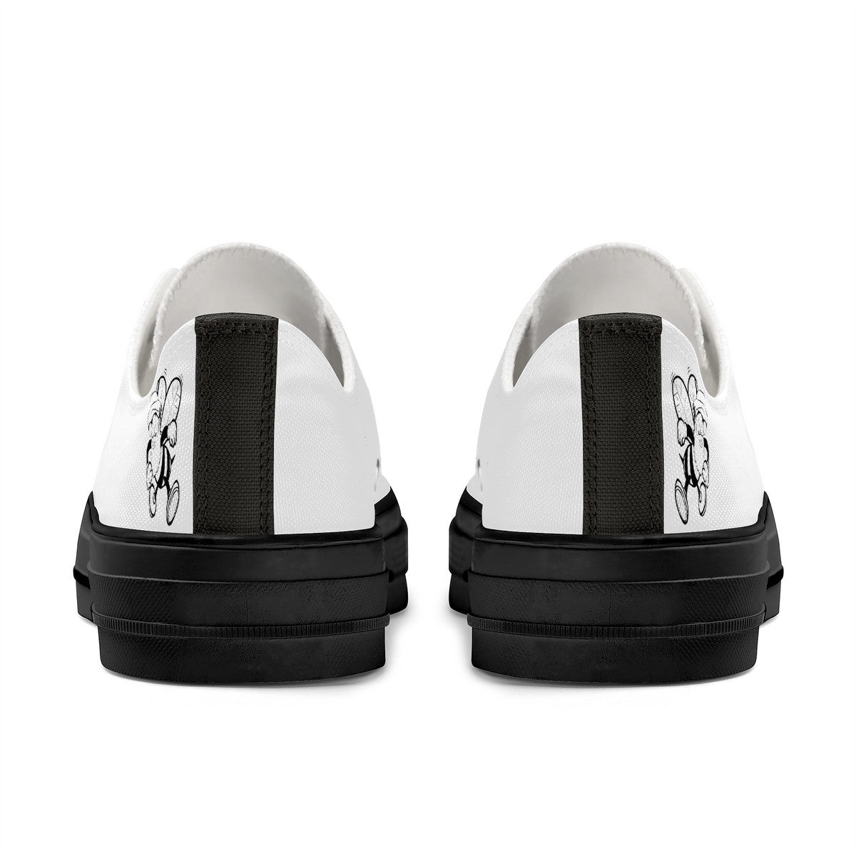 Bee Who U Be Unisex Classic Low Top Canvas Shoes - Black