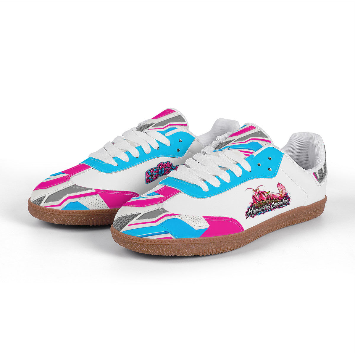 We Buzzin Praying Jenn Classic Retro Court Sneaker — Gum Sole Edition