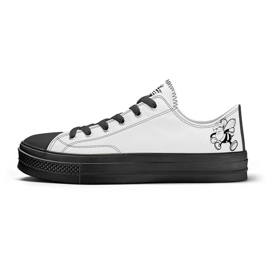 Bee Who U Be Unisex Classic Low Top Canvas Shoes - Black