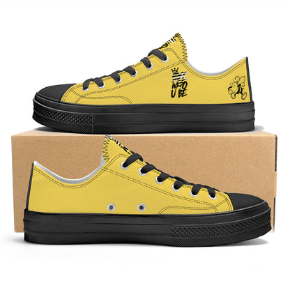 Bee Who U Be Unisex Classic Low Top Canvas Shoes - Black