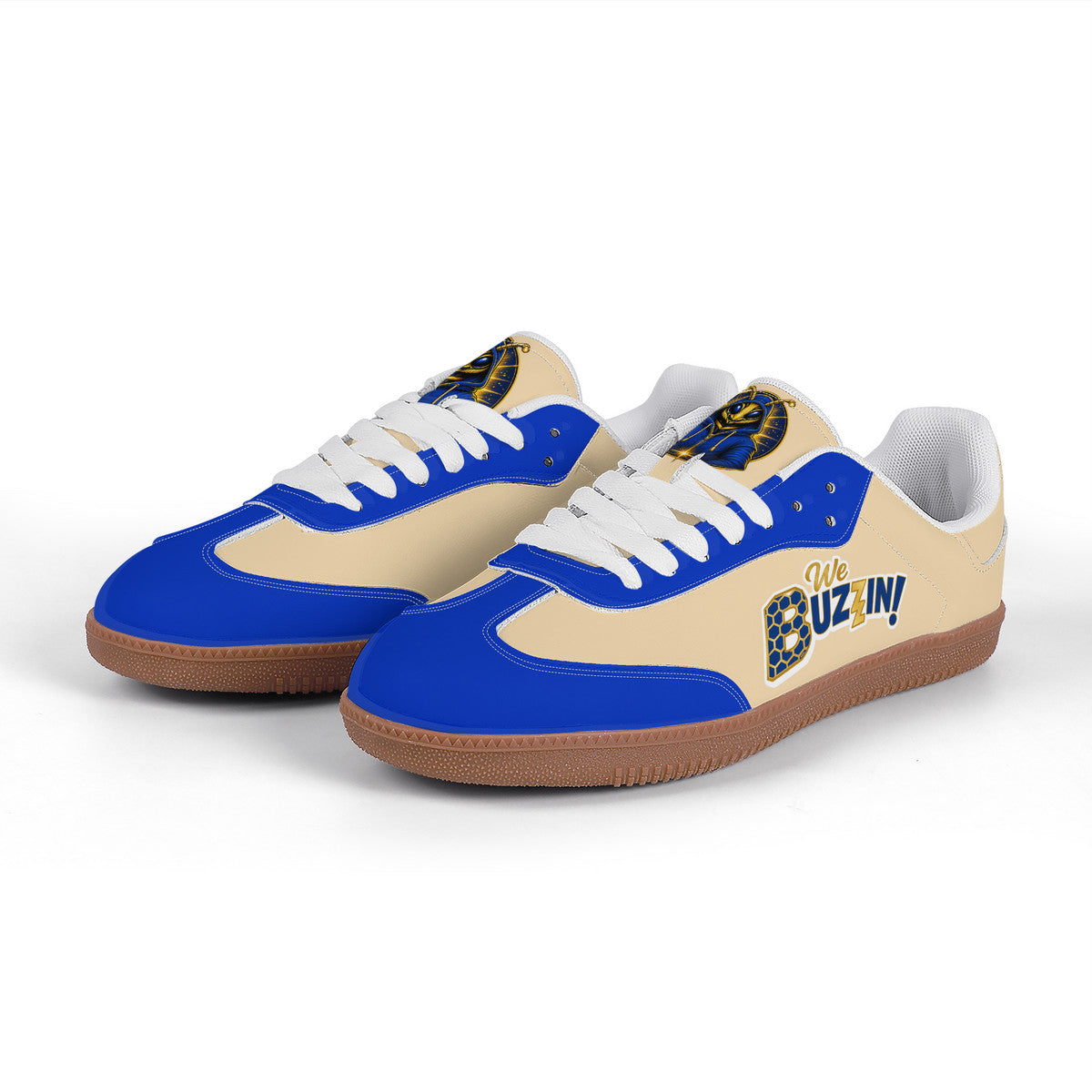 We Buzzin Retro Court Sneaker — Gum Sole Edition
