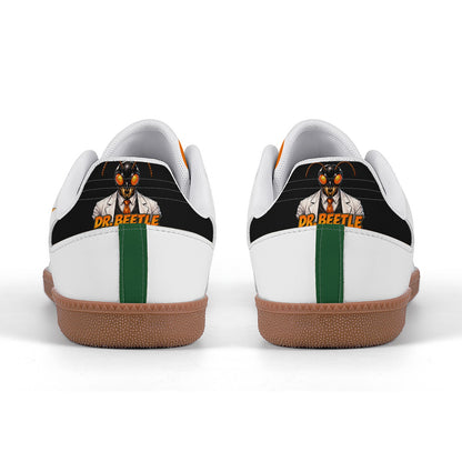 Dr.Beetle We Buzzin White Retro Court Sneaker — Gum Sole Edition