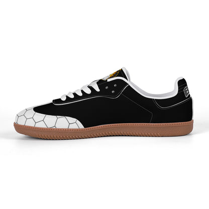 We Buzzin Classic White Retro Court Sneaker — Gum Sole Edition