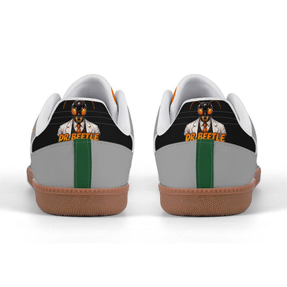 Dr. Beetle Grey Retro Court Sneaker — Gum Sole Edition