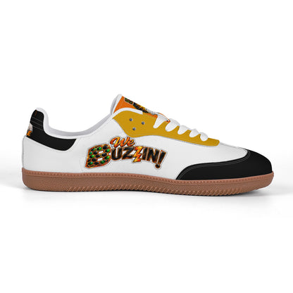 Dr.Beetle We Buzzin White Retro Court Sneaker — Gum Sole Edition