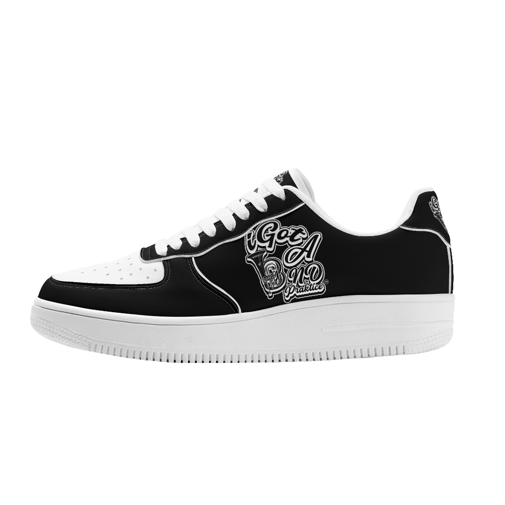 iGot Band Praktice Mens Upgraded White Low Top Leather Sneakers