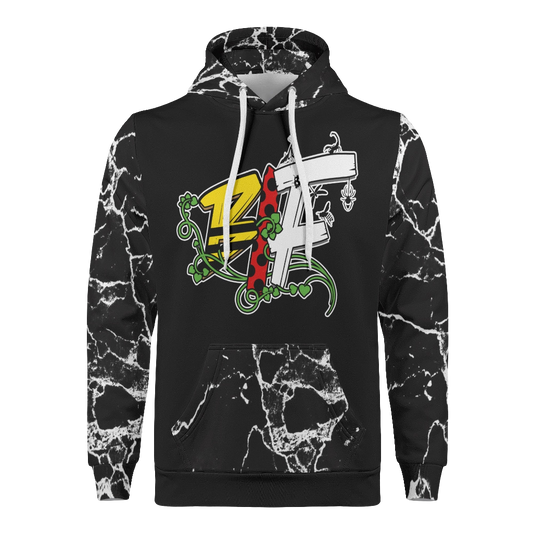 Blk Insct Famili Mens All Over Print Warm Velvets Pair Of Hoodie
