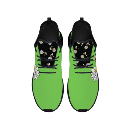 Bee Who U Be Lightweight Mesh Knit Sneaker - Green/Black