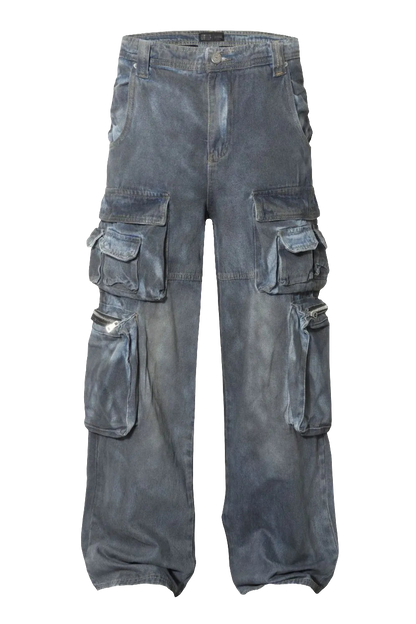 Men's Wide Leg Cargo Jeans