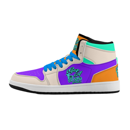 iGot Band Praktice Mens Premium PU Leather High Top Sneakers-V2