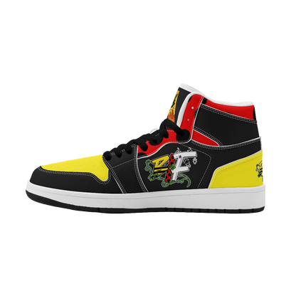 BLK Insct Famili Mens Premium PU Leather High Top Sneakers-V2