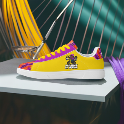 Manne The Spyder Adult Lightweight Brand Low Top Leather Skateboard Shoes WIth Personalized Logo /Name