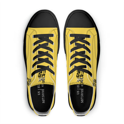Bee Who U Be Unisex Classic Low Top Canvas Shoes - Black