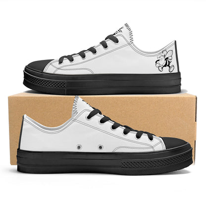 Bee Who U Be Unisex Classic Low Top Canvas Shoes - Black