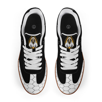 We Buzzin Classic White Retro Court Sneaker — Gum Sole Edition