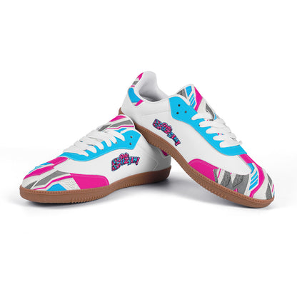 We Buzzin Praying Jenn Classic Retro Court Sneaker — Gum Sole Edition
