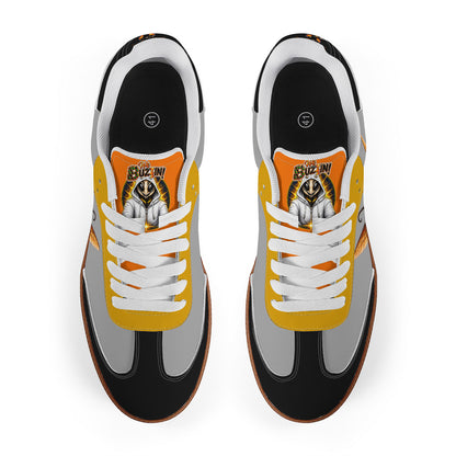 Dr. Beetle Grey Retro Court Sneaker — Gum Sole Edition