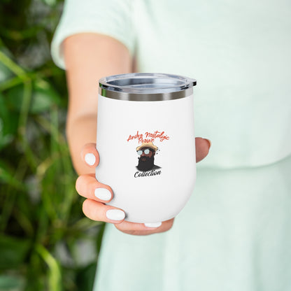 Andre Nostalgic Brown 12oz Insulated Wine Tumbler