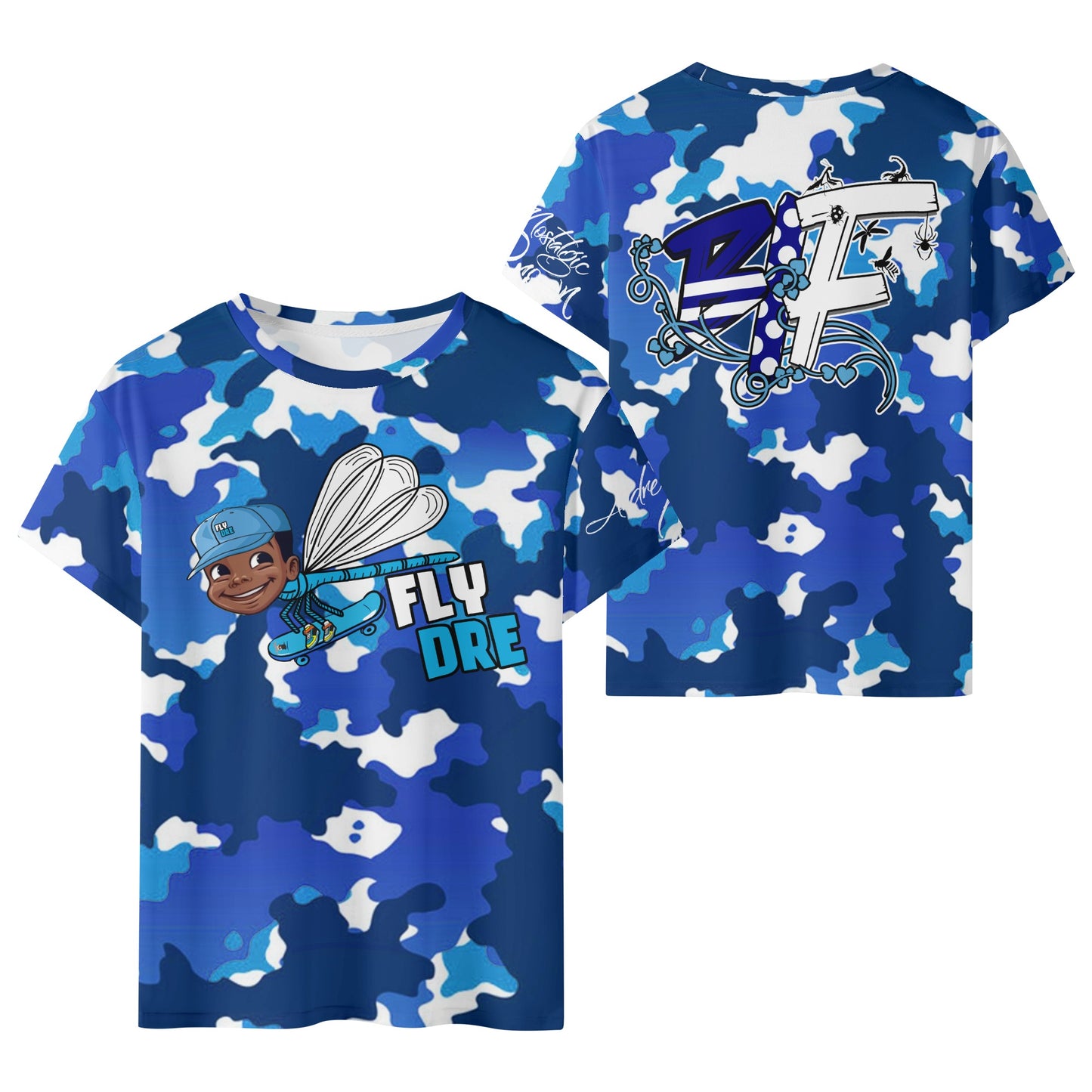 Fly Dre Kids All Over Print Short Sleeve T-Shirt