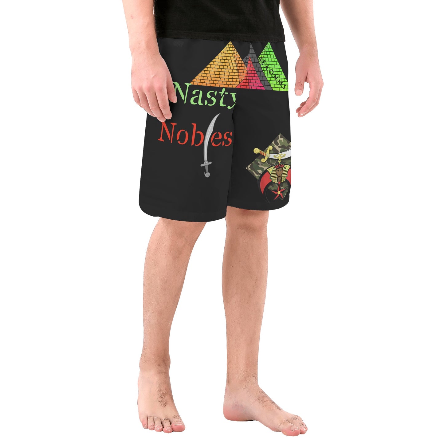 Nasty Noble Mens All Over Print Board Shorts