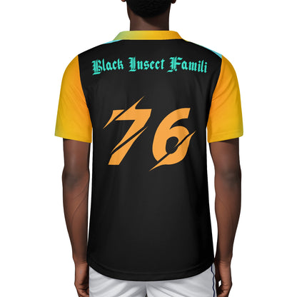 Blk Insct Famili Mens All Over Printing Rugby Jersey